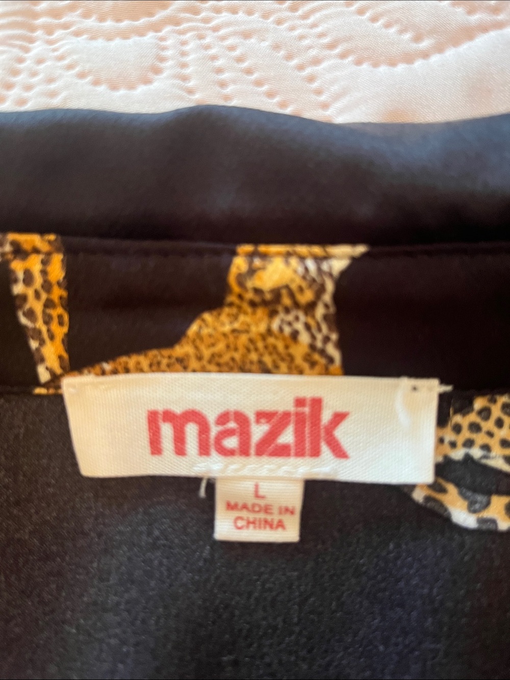 Mazik Leopard Button down Blouse - Picture 7 of 11
